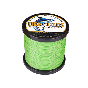 500M 547Yds Fluorescent Green 10lb-300lb HERCULES PE Braided Fishing Line 8 Strands HERCULES